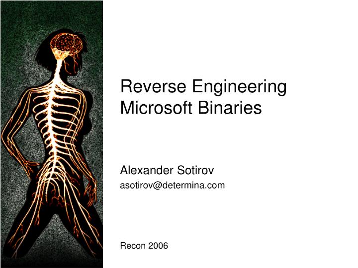 reverse engineering microsoft binaries