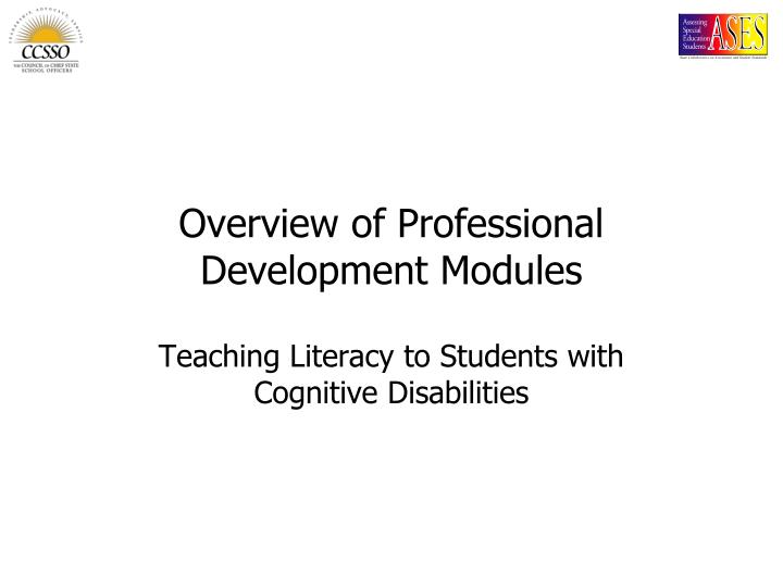 overview of professional development modules