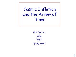 Cosmic Inflation and the Arrow of Time