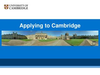 Applying to Cambridge