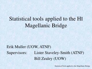 Statistical tools applied to the H I Magellanic Bridge