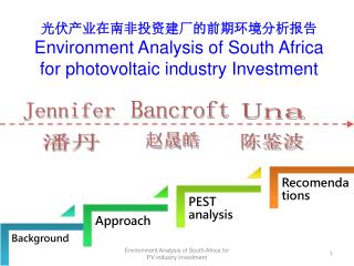 ???????????????????? Environment Analysis of South Africa for photovoltaic industry Investment