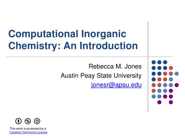 computational inorganic chemistry an introduction