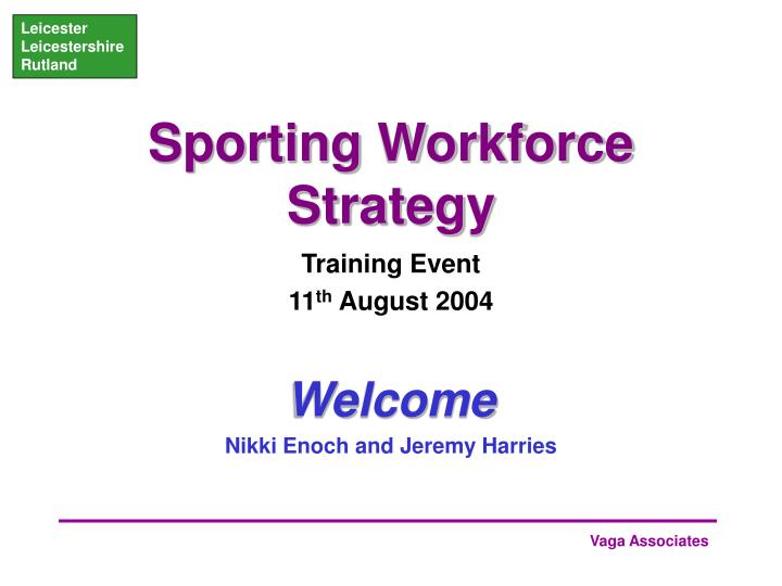 sporting workforce strategy