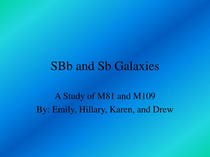 sbb and sb galaxies