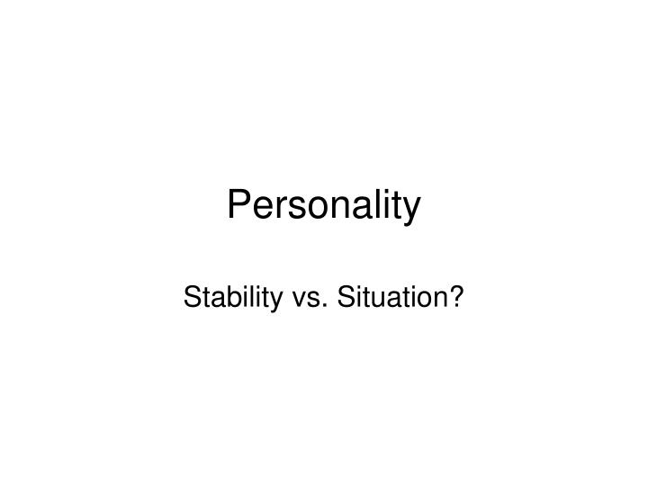 personality