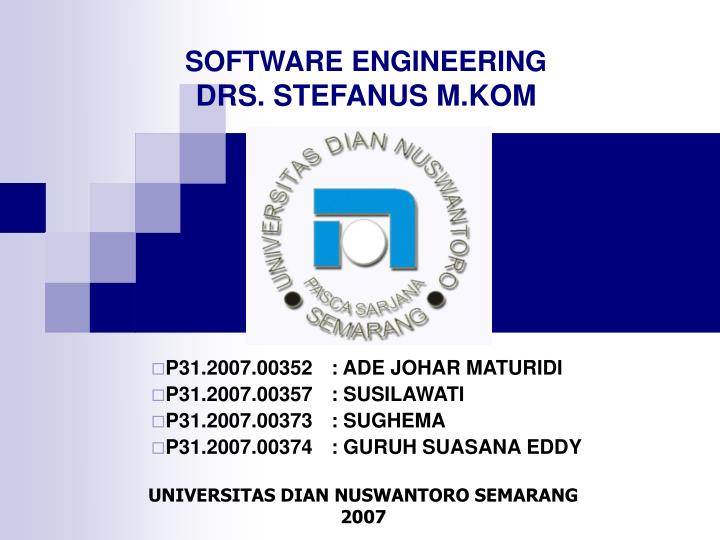 software engineering drs stefanus m kom