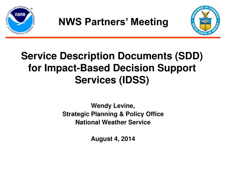 service description documents sdd for impact based decision support services idss