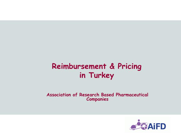 reimbursement pricing in turkey