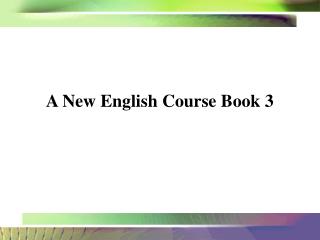 A New English Course Book 3