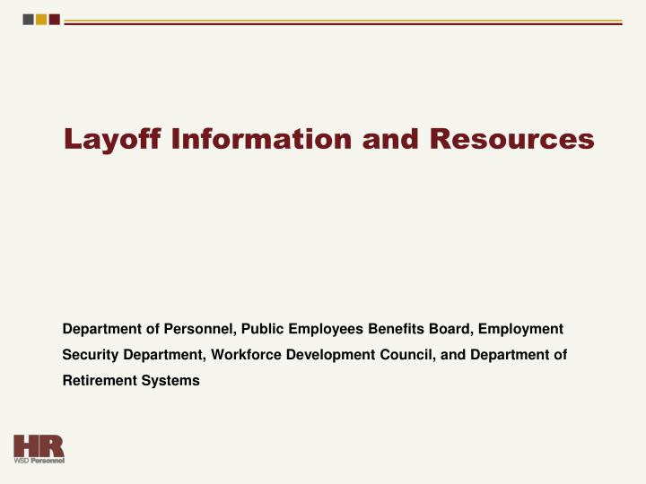 layoff information and resources