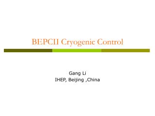 BEPCII Cryogenic Control