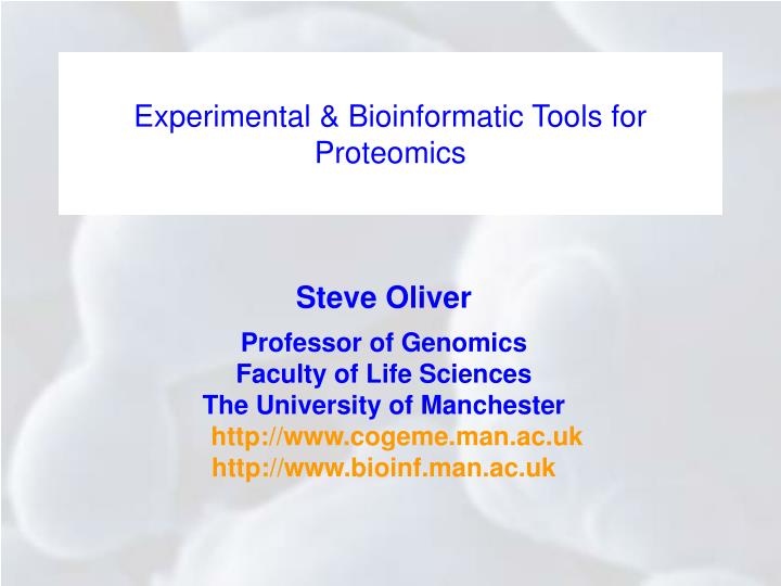 experimental bioinformatic tools for proteomics