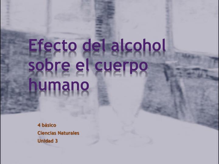 efecto del alcohol sobre el cuerpo humano
