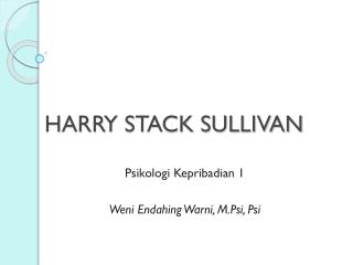 harry stack sullivan