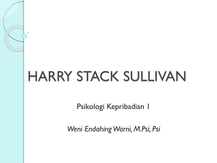harry stack sullivan