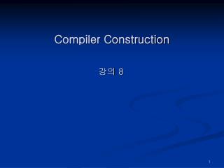 Compiler Construction