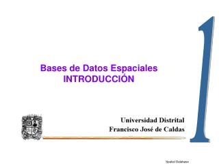 bases de datos espaciales introducci n