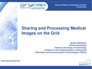 Sharing and Processing Medical Images on the Grid
