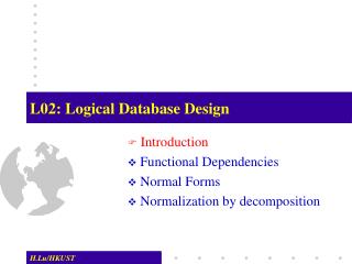 L02: Logical Database Design