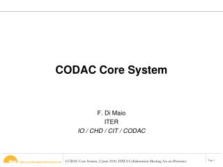 CODAC Core System