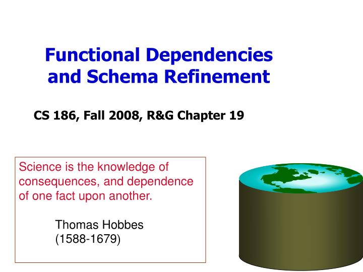 functional dependencies and schema refinement