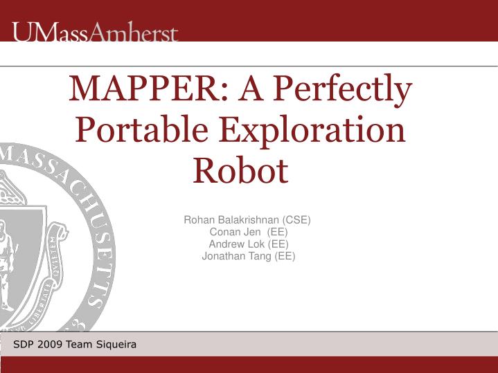 mapper a perfectly portable exploration robot