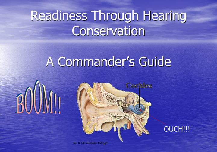 readiness through hearing conservation a commander s guide