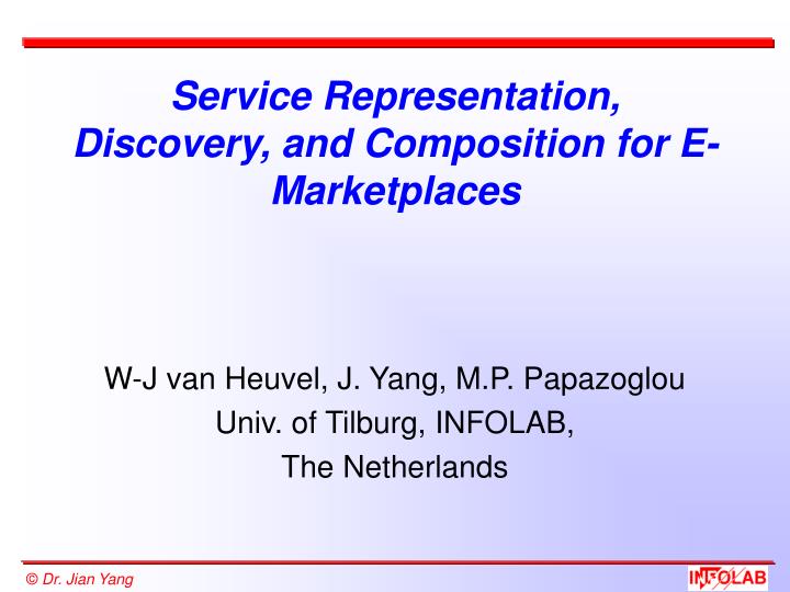 service representation discovery and composition for e marketplaces