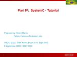 Part IV: SystemC - Tutorial