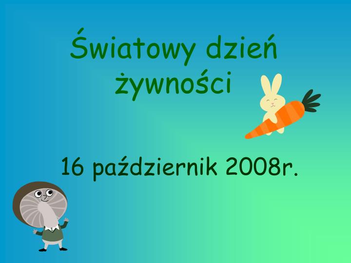 wiatowy dzie ywno ci