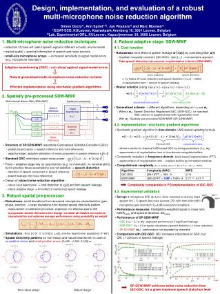 Adaptive beamforming (GSC) : not robust against signal model errors