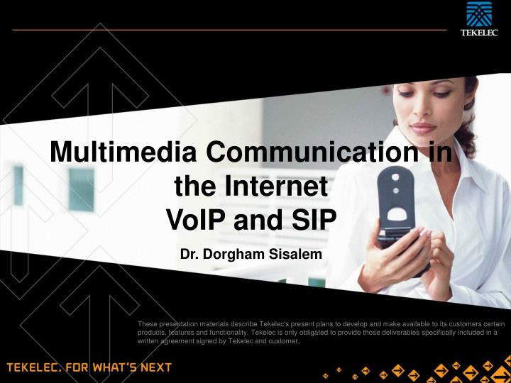 multimedia communication in the internet voip and sip