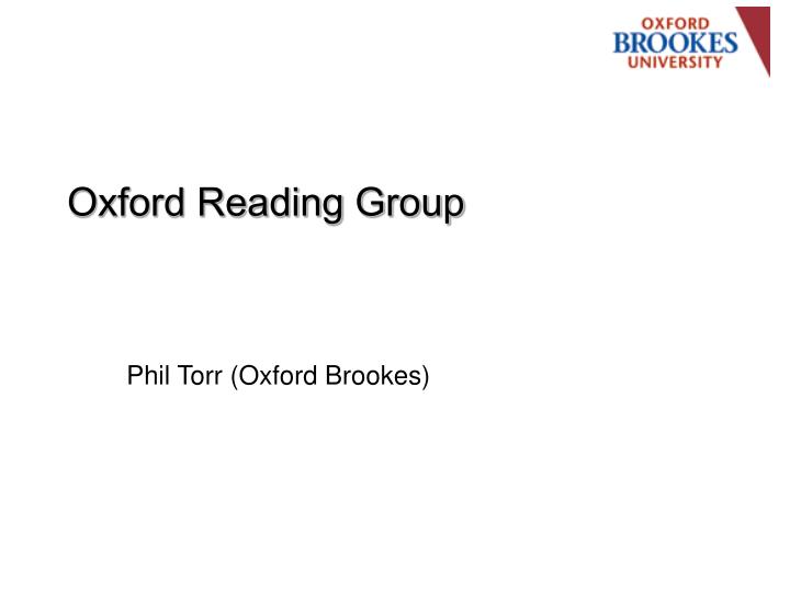 oxford reading group