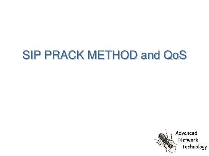 sip prack method and qos
