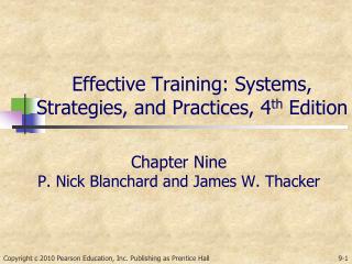 Effective Training: Systems, Strategies, and Practices, 4 th Edition