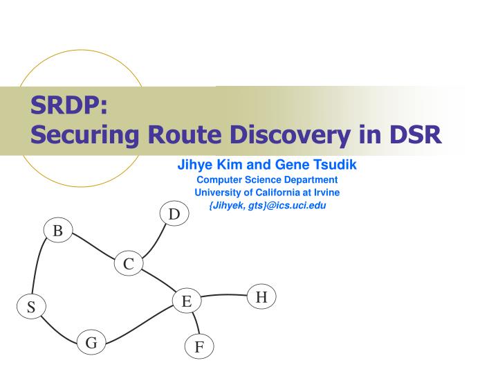 srdp securing route discovery in dsr