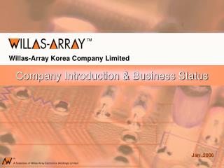 Company Introduction &amp; Business Status