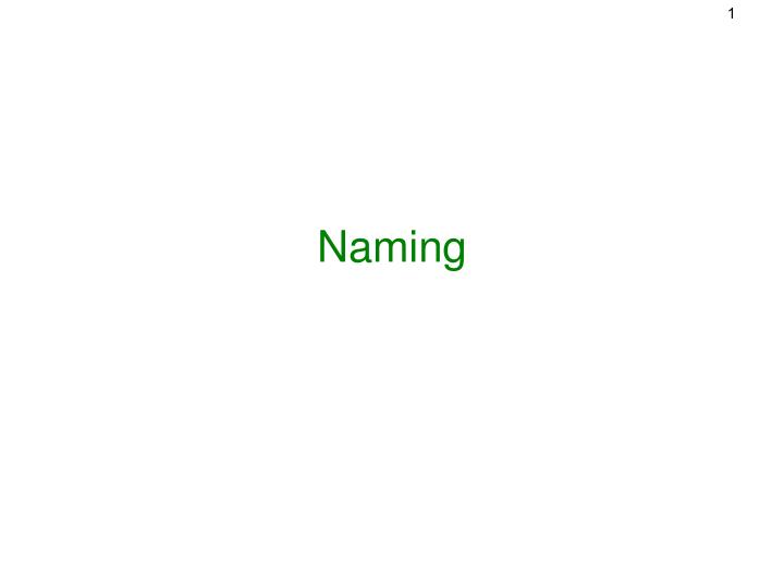 naming