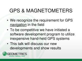 GPS &amp; MAGNETOMETERS