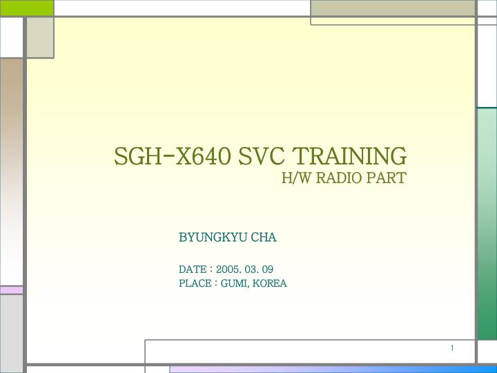 sgh x640 svc training h w radio part