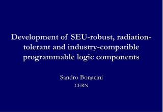 Sandro Bonacini CERN