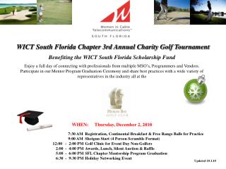 WICT South Florida Chapter 3rd Annual Charity Golf Tournament