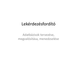 lek rdez sford t