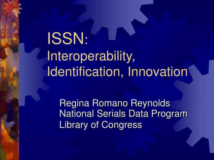 issn interoperability identification innovation