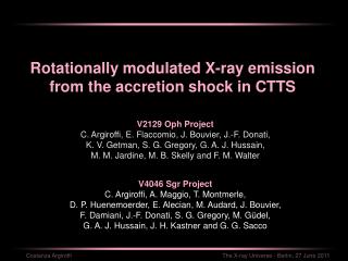 Rotationally modulated X-ray emission from the accretion shock in CTTS