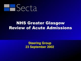 NHS Greater Glasgow Review of Acute Admissions