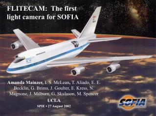 FLITECAM: The first light camera for SOFIA