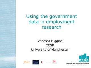 Using the government data in employment research
