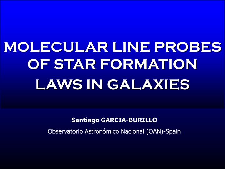 molecular line probes of star formation laws in galaxies